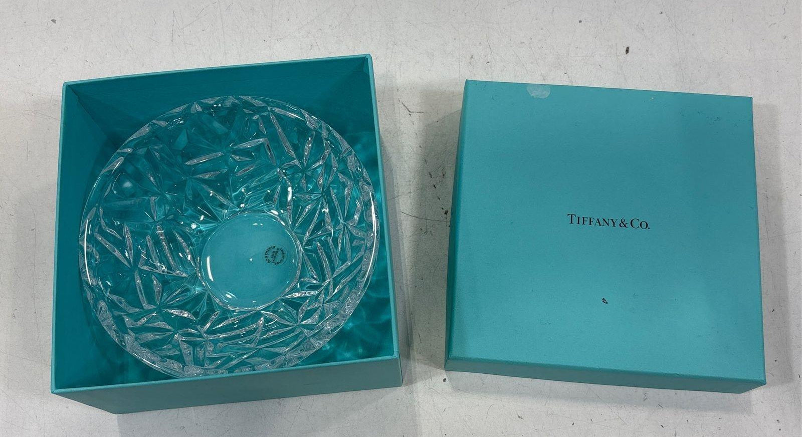 Tiffany & Co. Rock Cut Crystal Serving Bowl