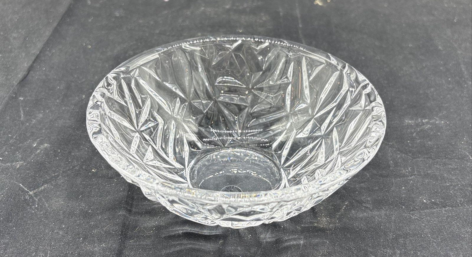 Tiffany & Co. Rock Cut Crystal Serving Bowl