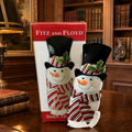 Fitz and Floyd Essentials Snack Therapy Snowman Ceramic Snack Server Dish 13"
