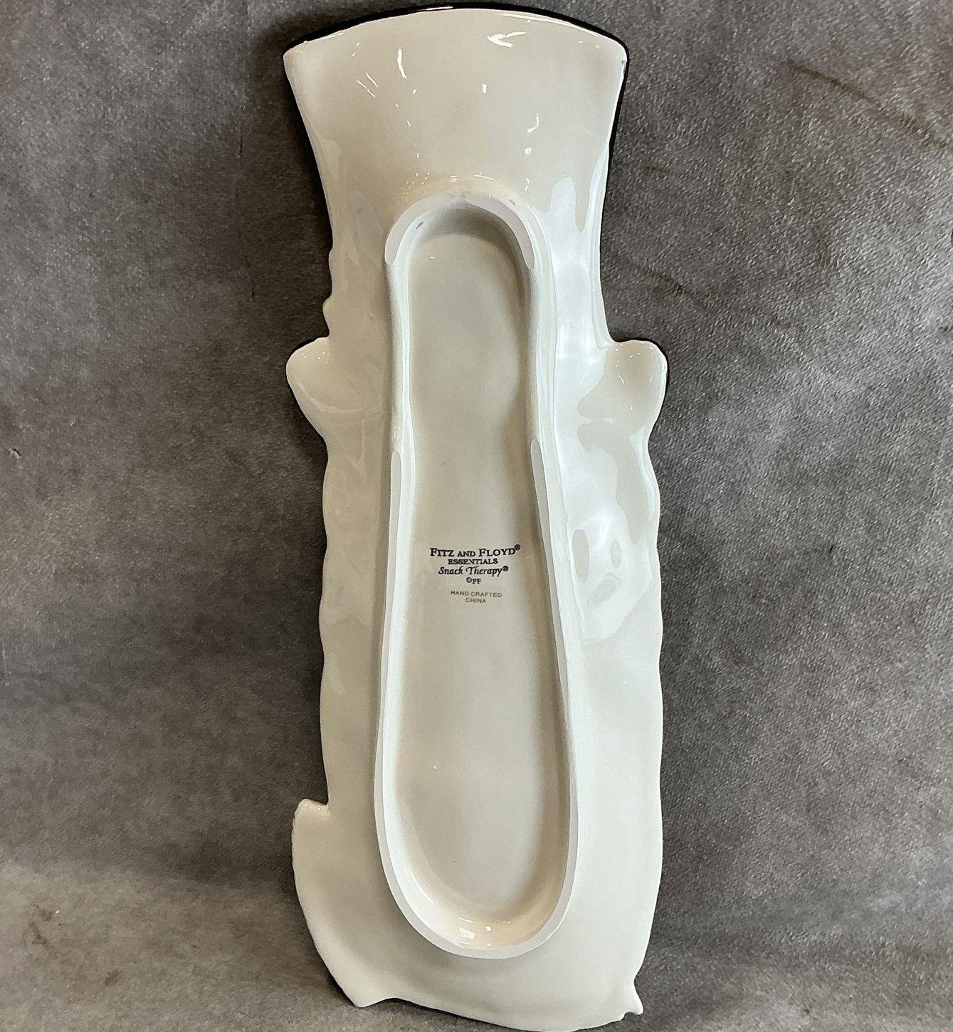 Fitz and Floyd Essentials Snack Therapy Snowman Ceramic Snack Server Dish 13"
