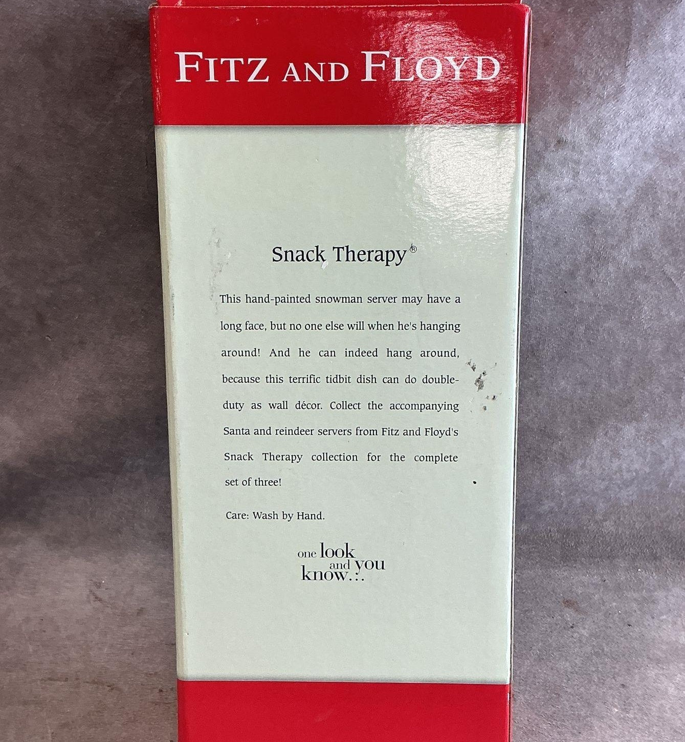 Fitz and Floyd Essentials Snack Therapy Snowman Ceramic Snack Server Dish 13"