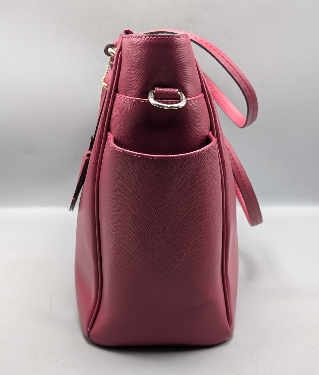 Authentic Coach Berry Crossgrain Leather Peyton Multifunction Diaper Bag