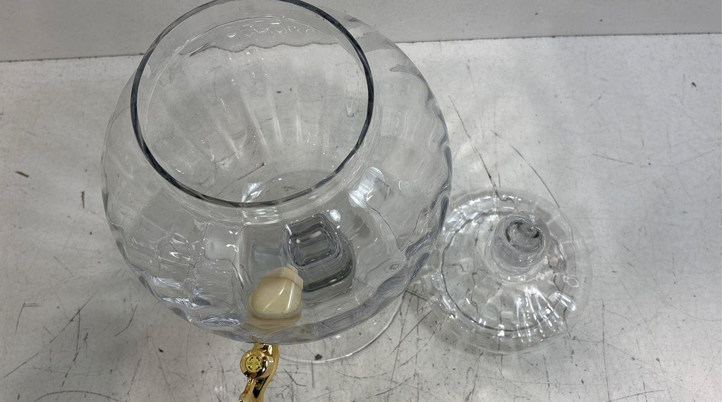 Colin Cowie Ribbed Glass Beverage Dispenser with Spigot