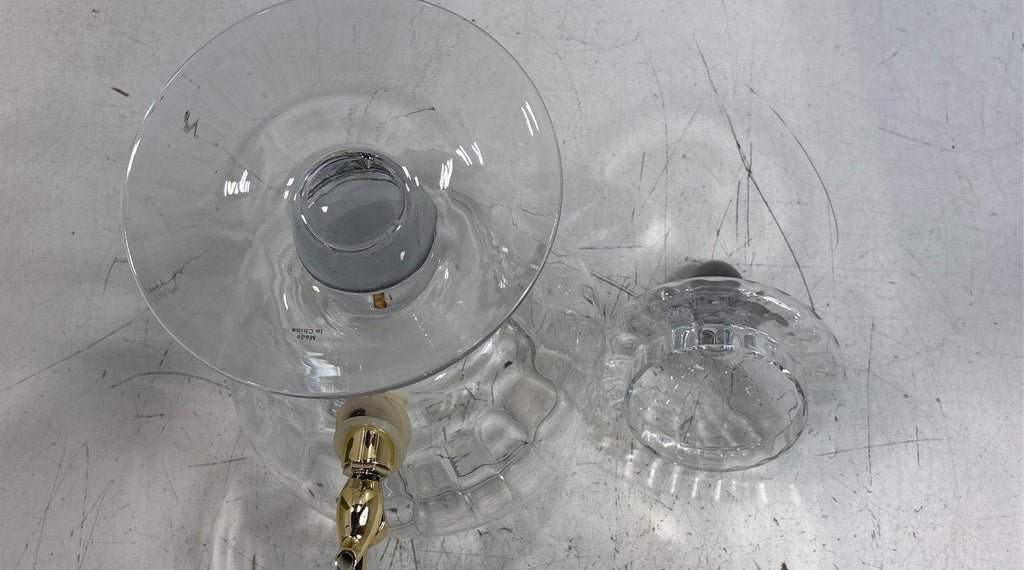 Colin Cowie Ribbed Glass Beverage Dispenser with Spigot