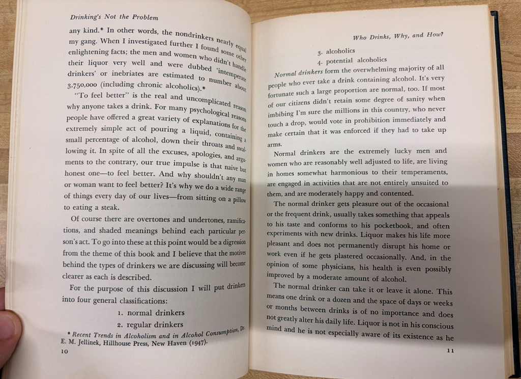 Vintage 1949 Drinking's Not the Problem Clapp Crowell Hardcover