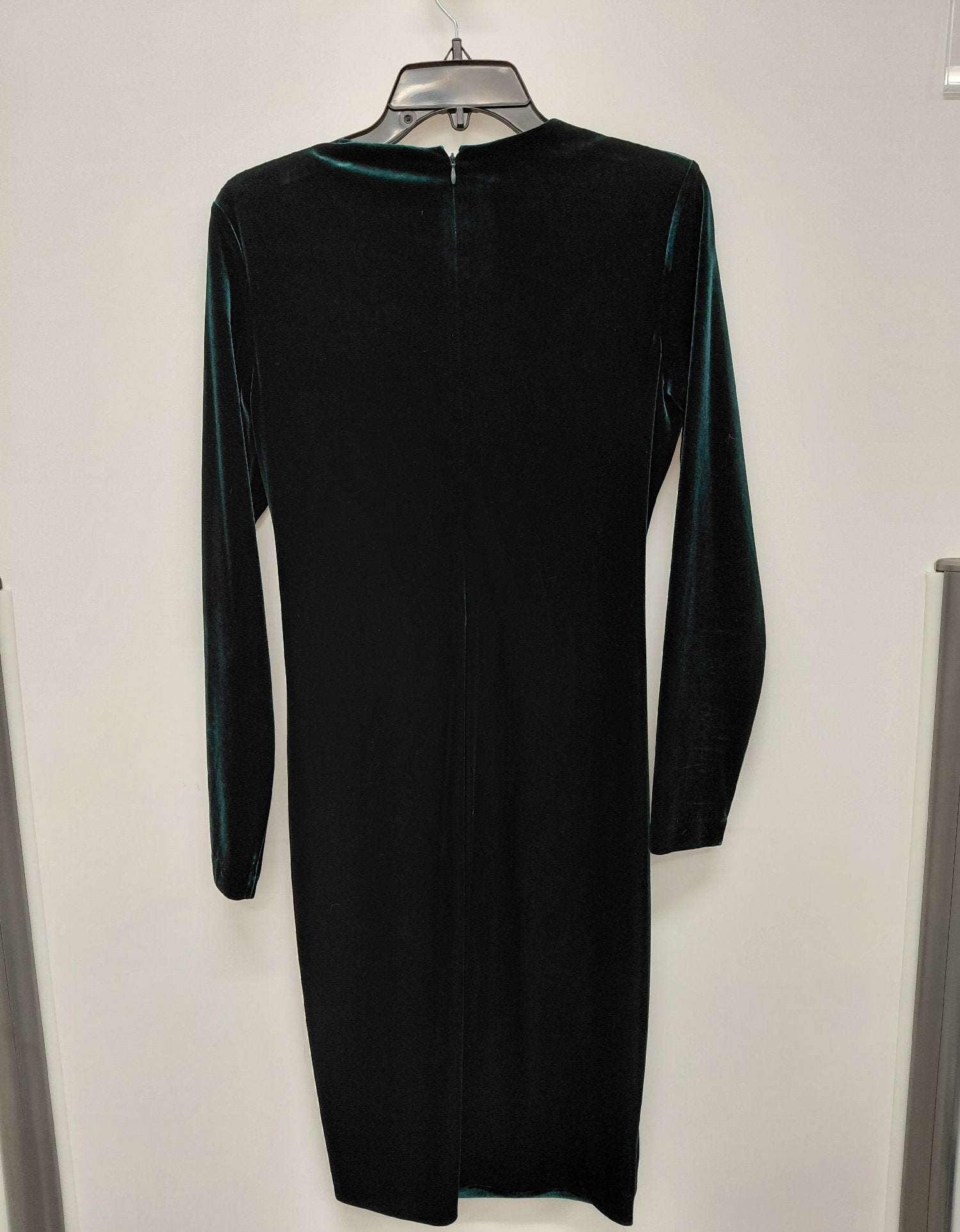 Calvin Klein Emerald Velvet V-Neck Dress Size 10