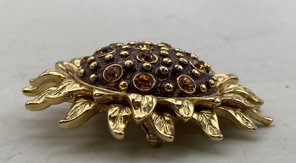 JBK Camrose and Kross Jackie Kennedy Sunflower Brooch