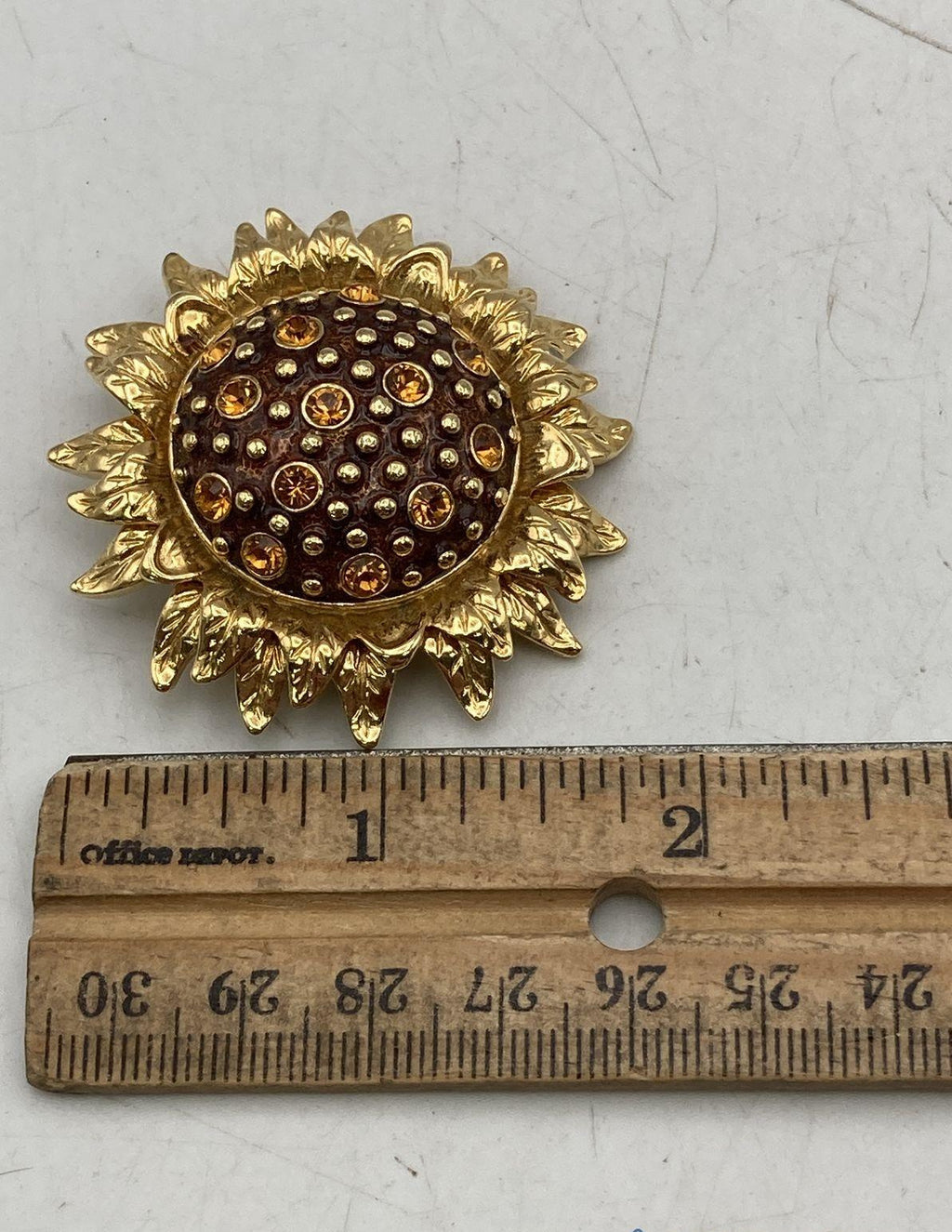 JBK Camrose and Kross Jackie Kennedy Sunflower Brooch