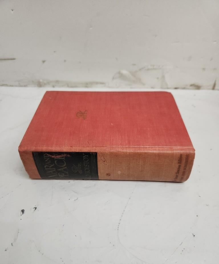 War and Peace by Leo Tolstoy, 1942 Inner Sanctum Edition hardcover in red cloth, view 3