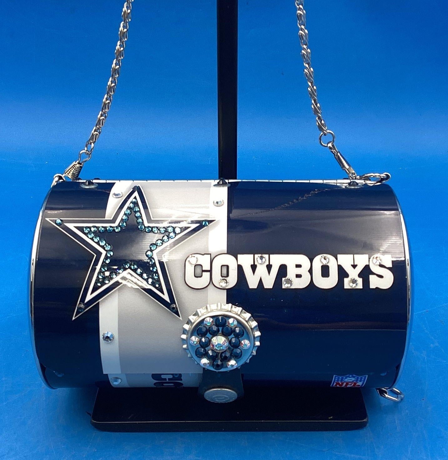 Little Earth Dallas Dallas Cowboys Aluminum Cylinder Cyclone Handbag