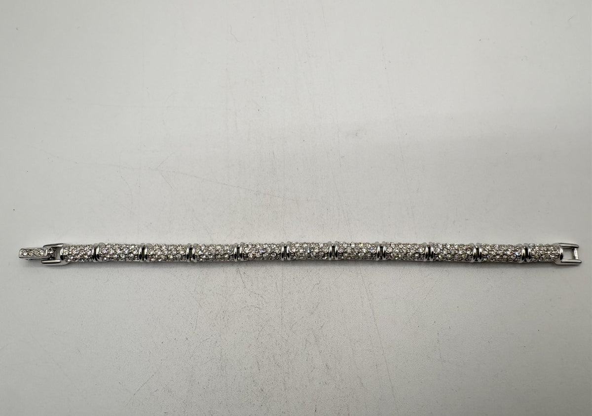 Swarovski Crystal Line Bracelet in Silver-Tone Setting