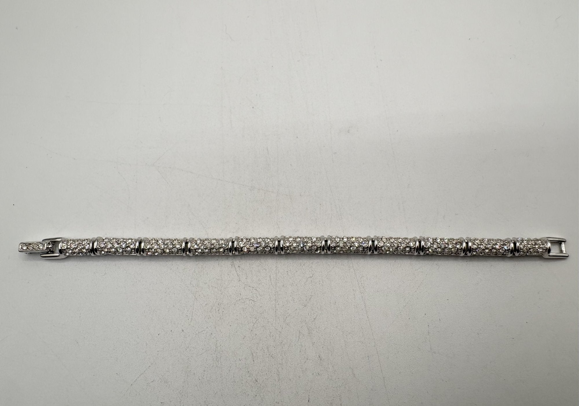 Swarovski Crystal Line Bracelet in Silver-Tone Setting