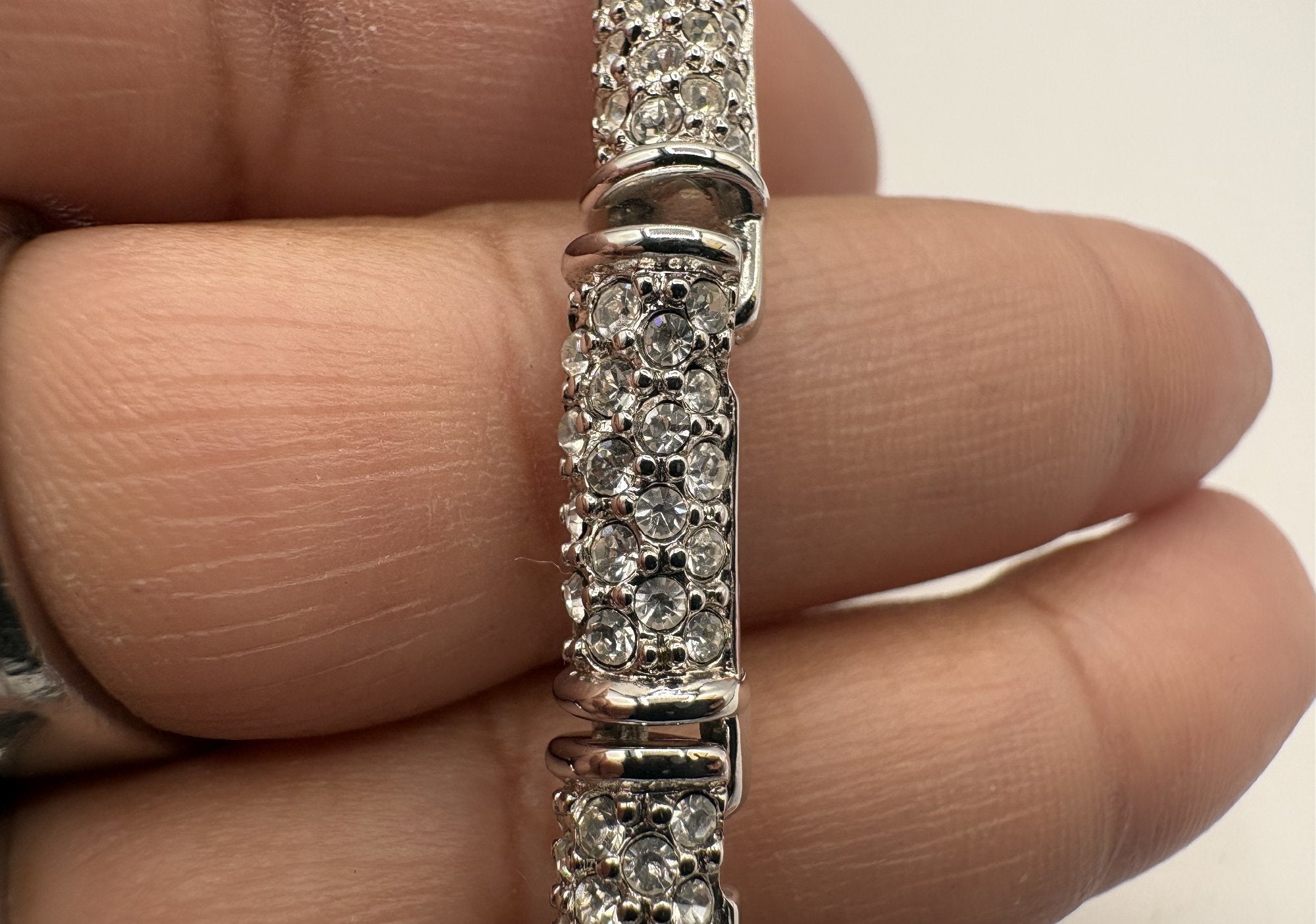 Swarovski Crystal Line Bracelet in Silver-Tone Setting