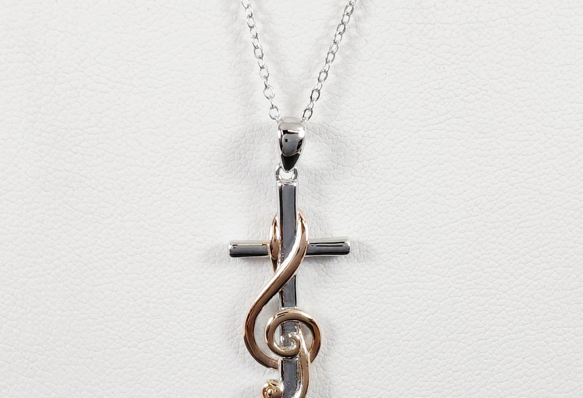 20" 925 Two Tone Silver Secret Affirmational Pendant Necklace
