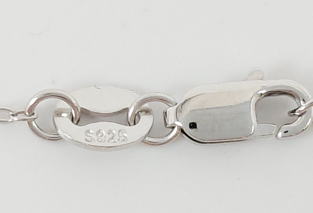 20" 925 Two Tone Silver Secret Affirmational Pendant Necklace