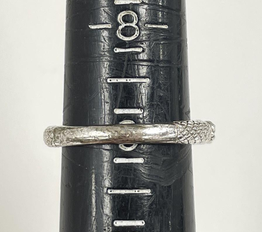 Signed Judith Ripka silver cubic zirconia cluster ring with rope detailing, view 6