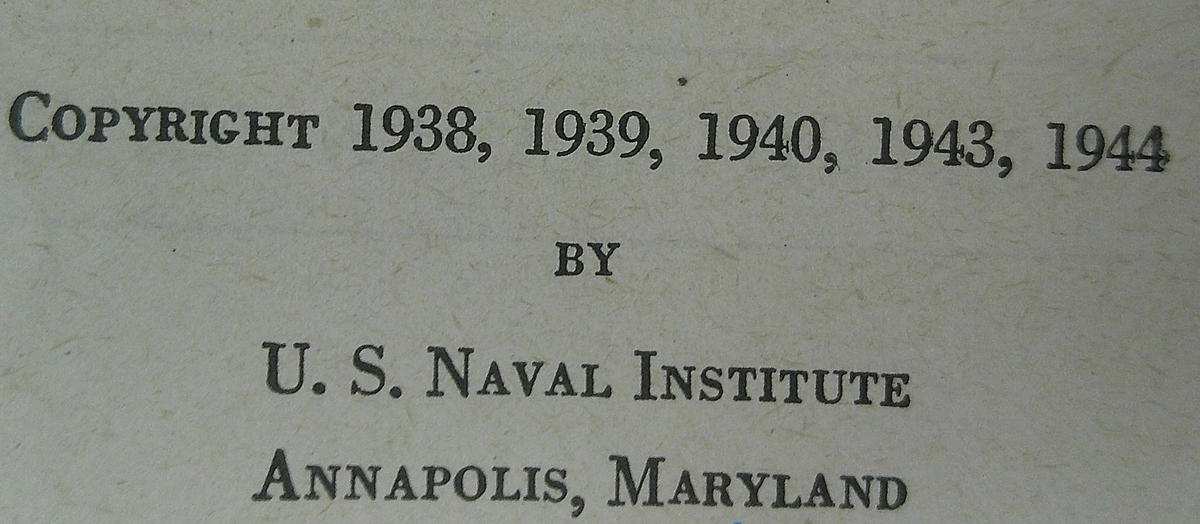 The Bluejackets' Manual 1944 Twelfth Edition in dark blue cloth with gilt bands, view 5