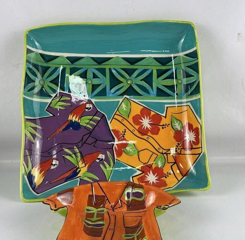 2 Pcs Clay Art Tropicooler Platters