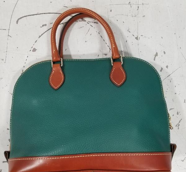Dooney & Bourke Pebble Grain Zip Zip Satchel in Spearmint green
