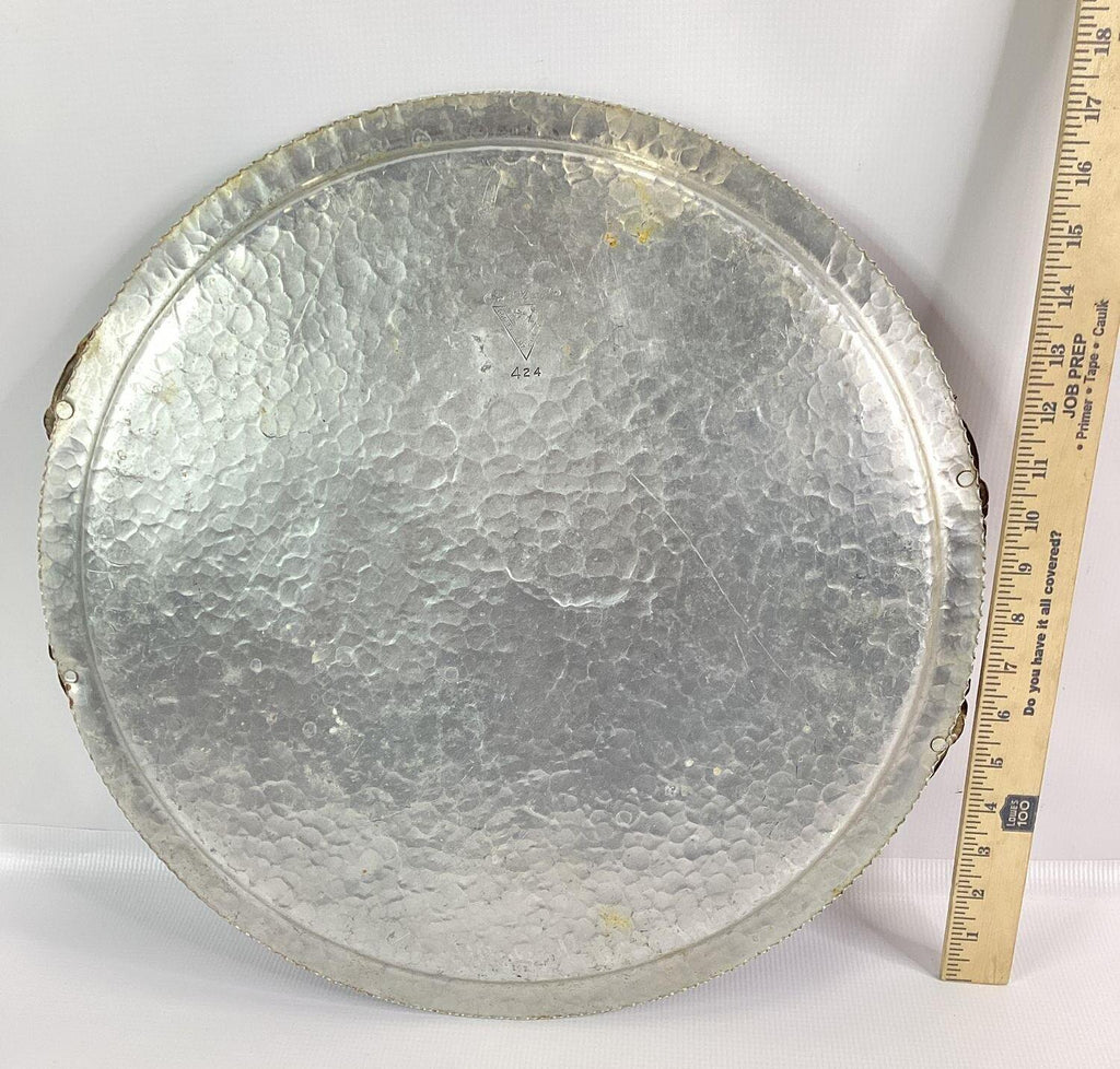 Rodney Kent Hand Wrought Aluminum Tray Tulip Pattern 424