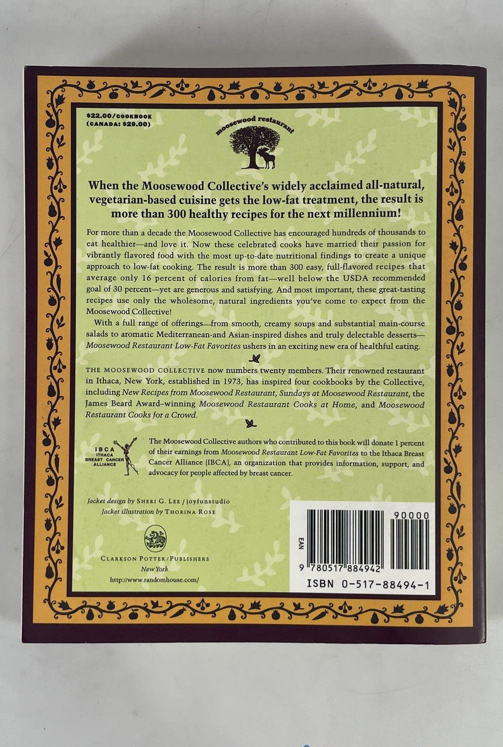 1996 Moosewood Restaurant Low-Fat Favorites Paperback