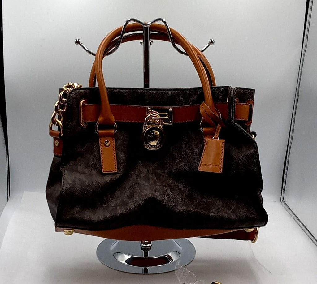 Michael Kors Monogram Hamilton Satchel Handbag Pre-Owned