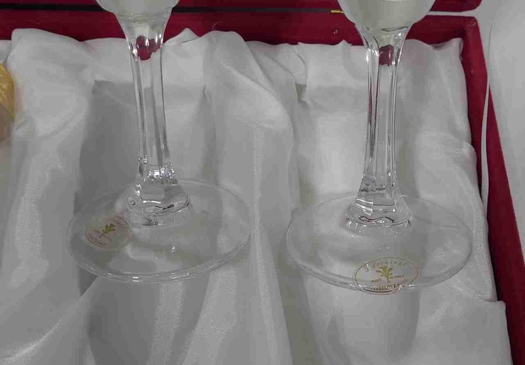 Prestige Gold Rim Champagne Flutes Set of 6 Boxed