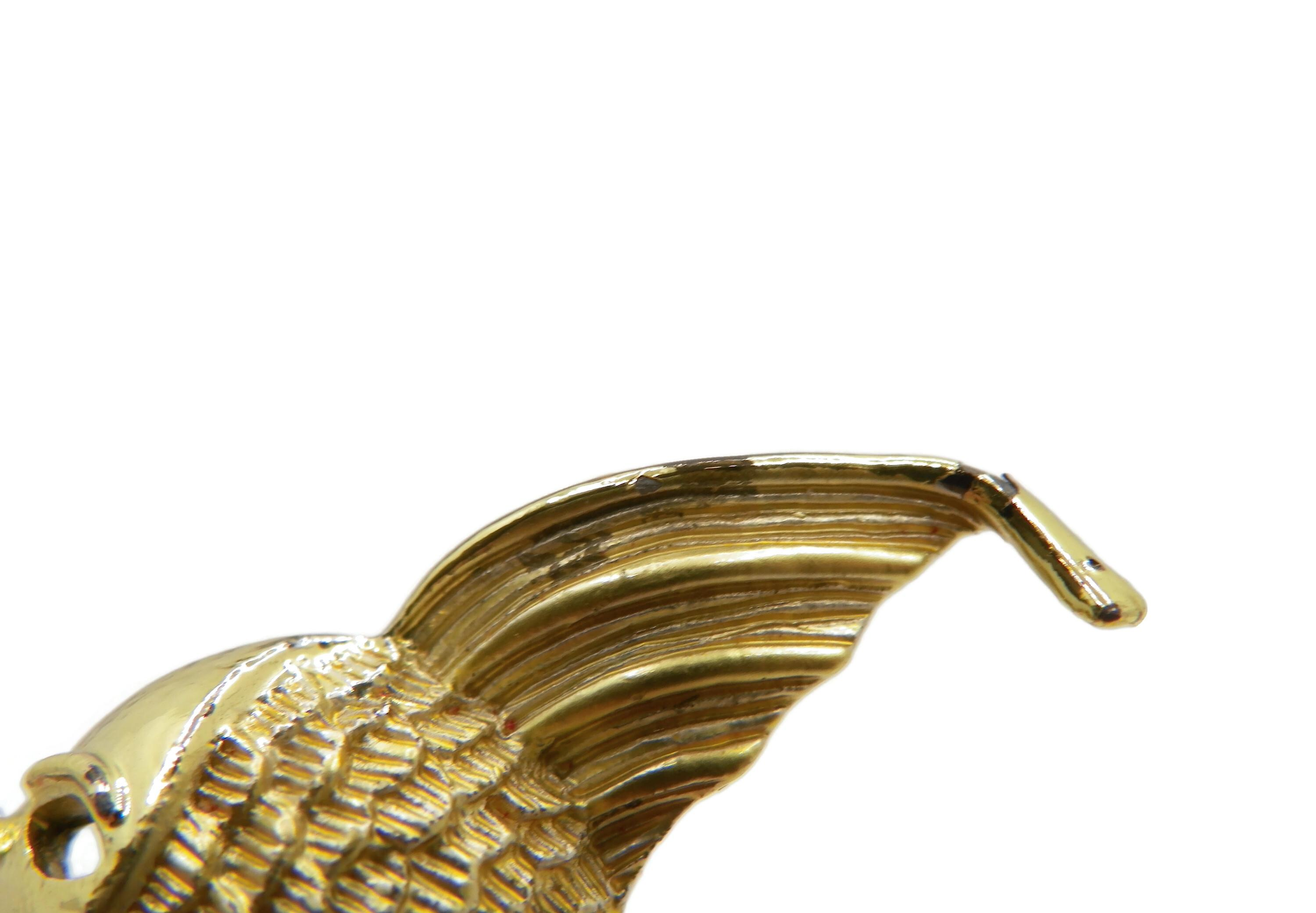 Vintage Gold Tone Angel Fish Brooch