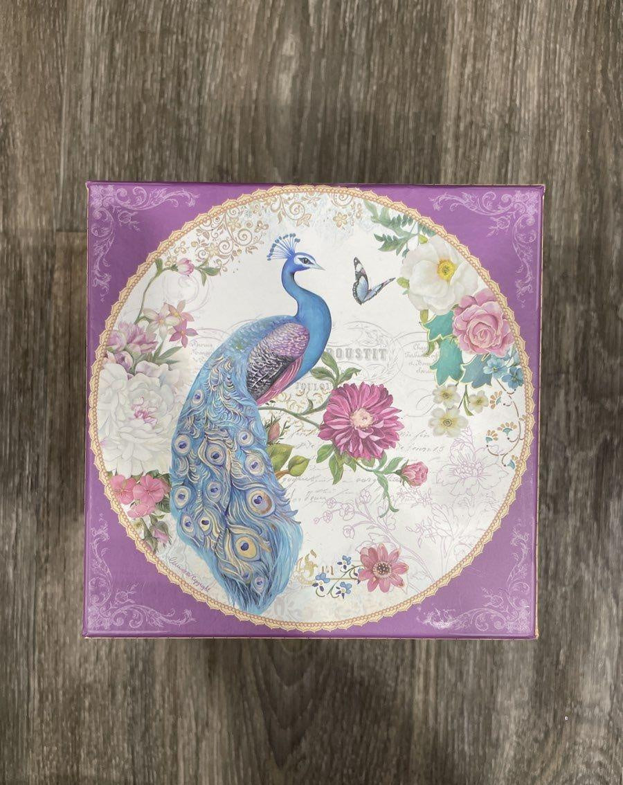 Summer River Peacock Floral Porcelain Tea-for-One Set