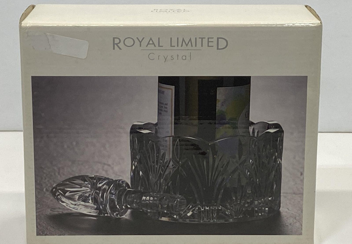 Royal Limited 24% Lead Crystal Wine Coaster and Stopper