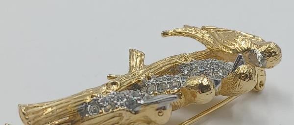 Joan Rivers Vintage Rhinestone Bird Statement Brooch