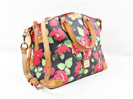 Dooney & Bourke Garden Rose Floral Satchel - 15" x 10" x 6" [B418]