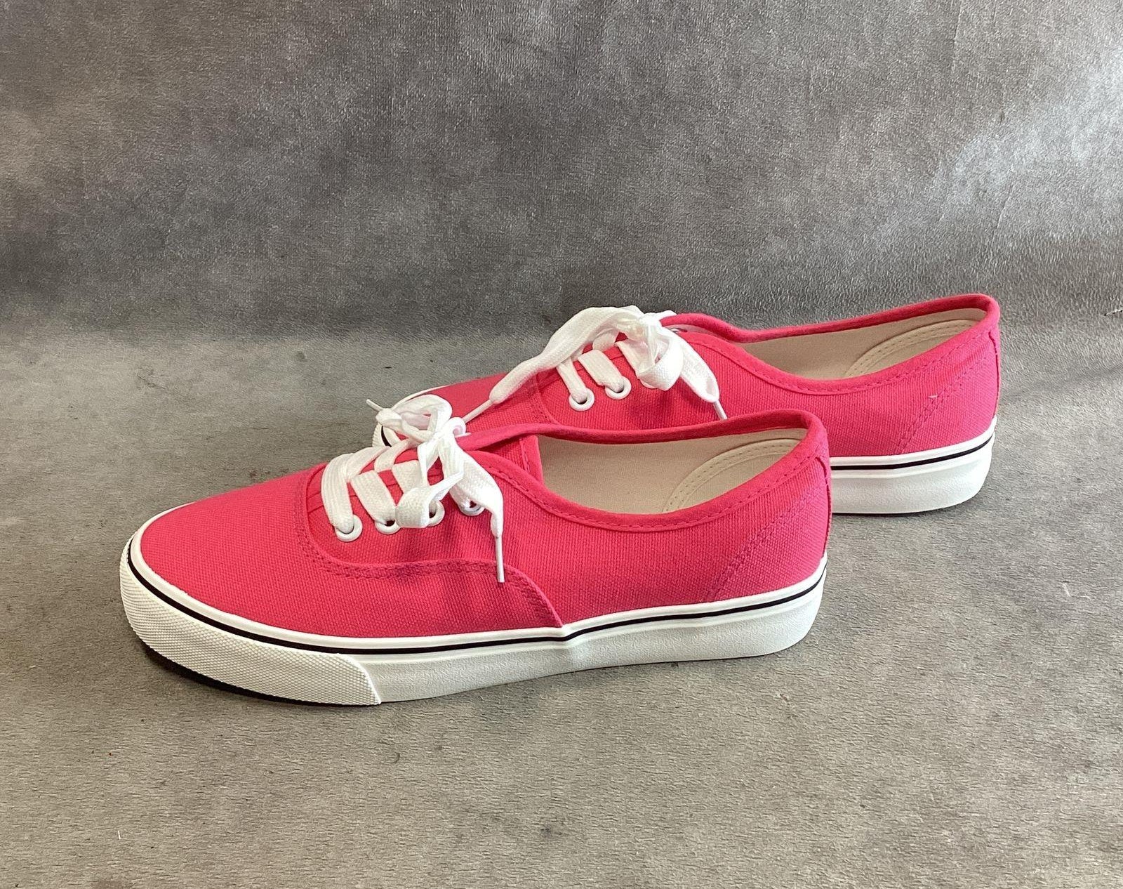 Jen Ardor Pink Canvas Low-Top Sneakers Women's Size 8