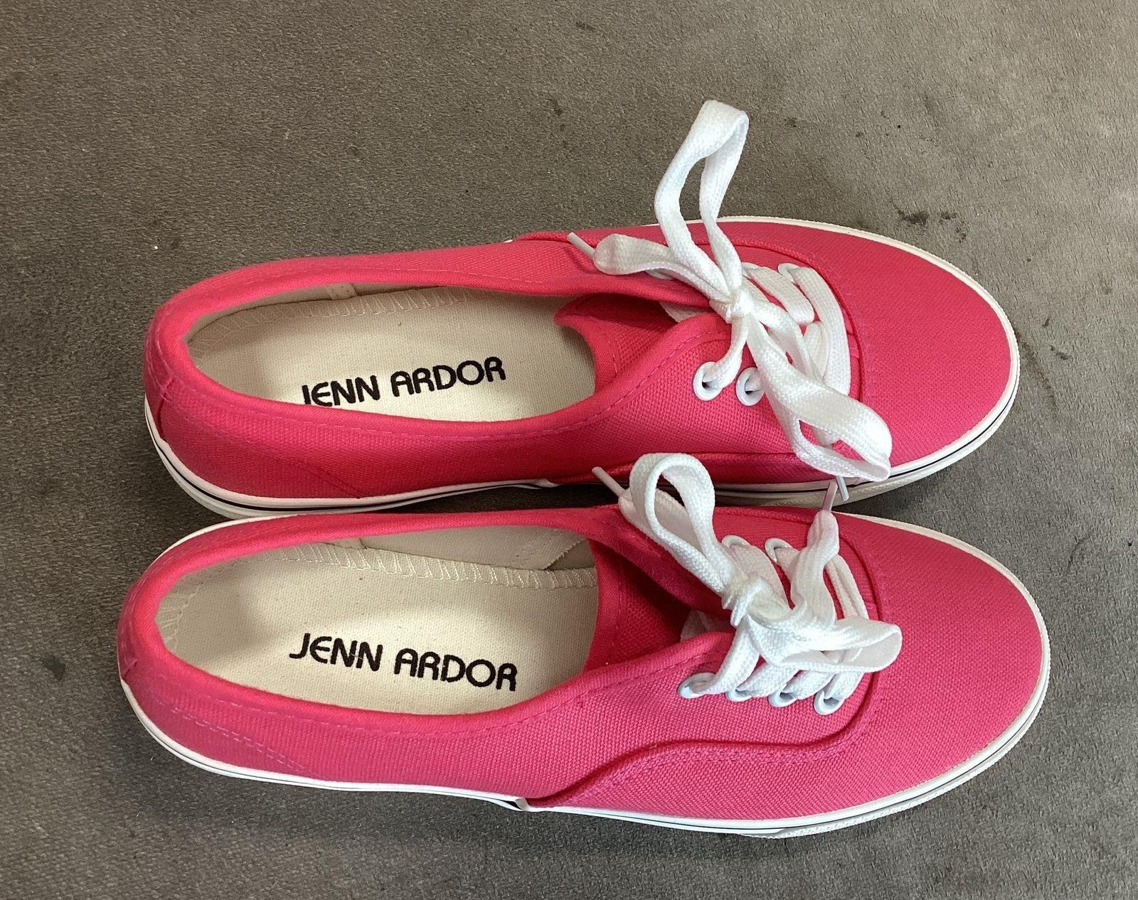 Jen Ardor Pink Canvas Low-Top Sneakers Women's Size 8