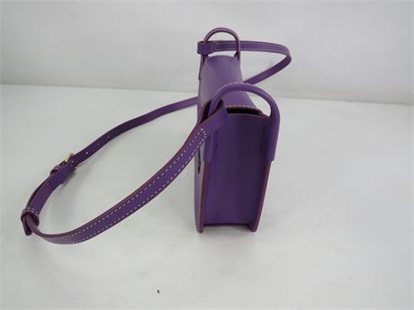Dooney & Bourke Purple Leather Mini Crossbody Purse 5x8x3 (C5634)