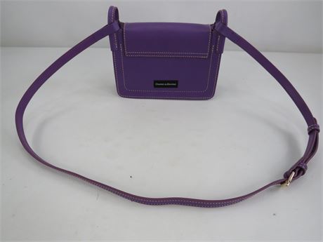 Dooney & Bourke Purple Leather Mini Crossbody Purse 5x8x3 (C5634)
