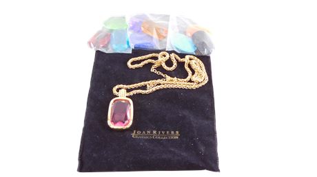 Joan Rivers Classics Collection Necklace with Interchangeable Stones [1085J]