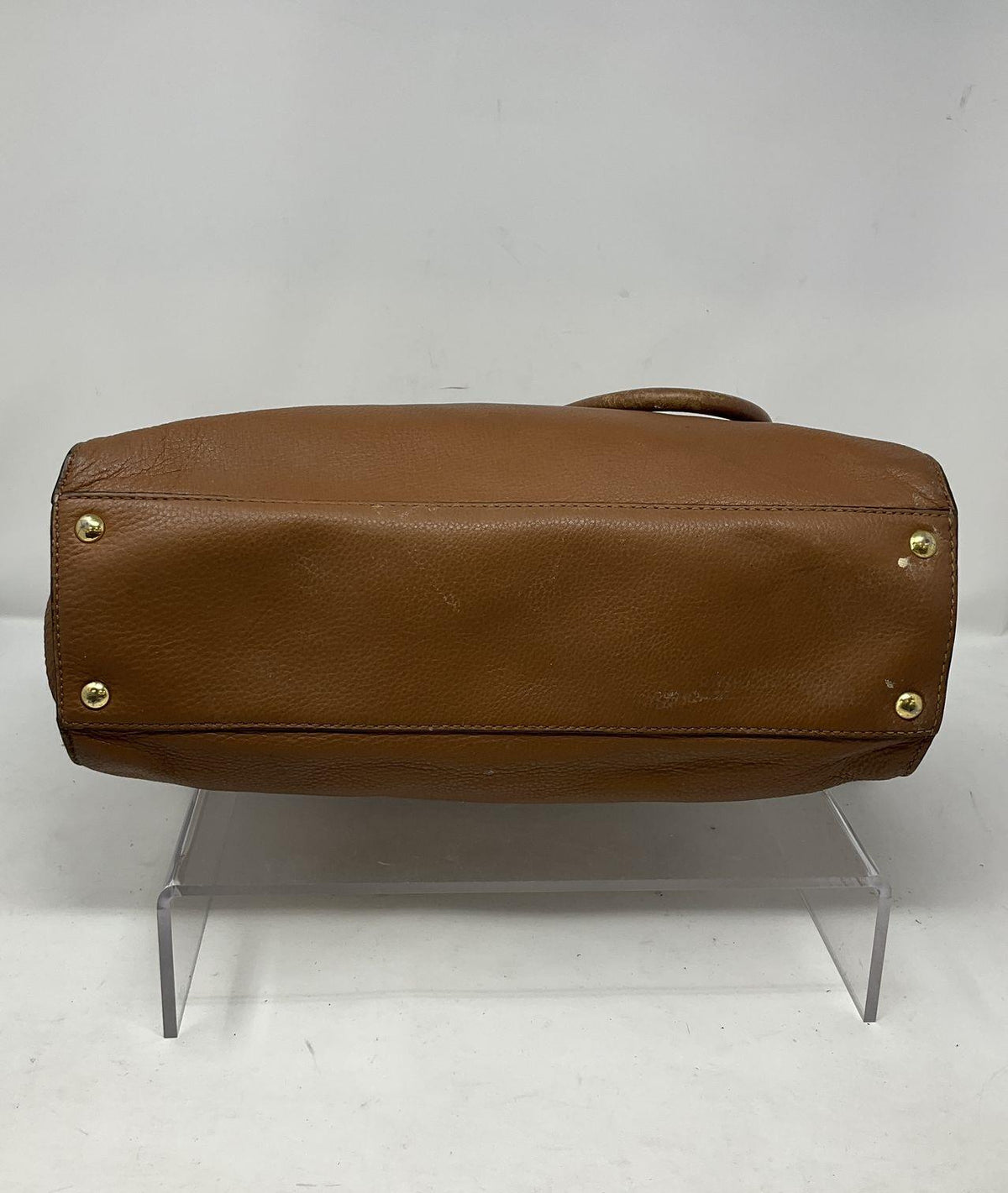 MICHAEL Michael Kors Saddle Brown Pebbled Leather Satchel