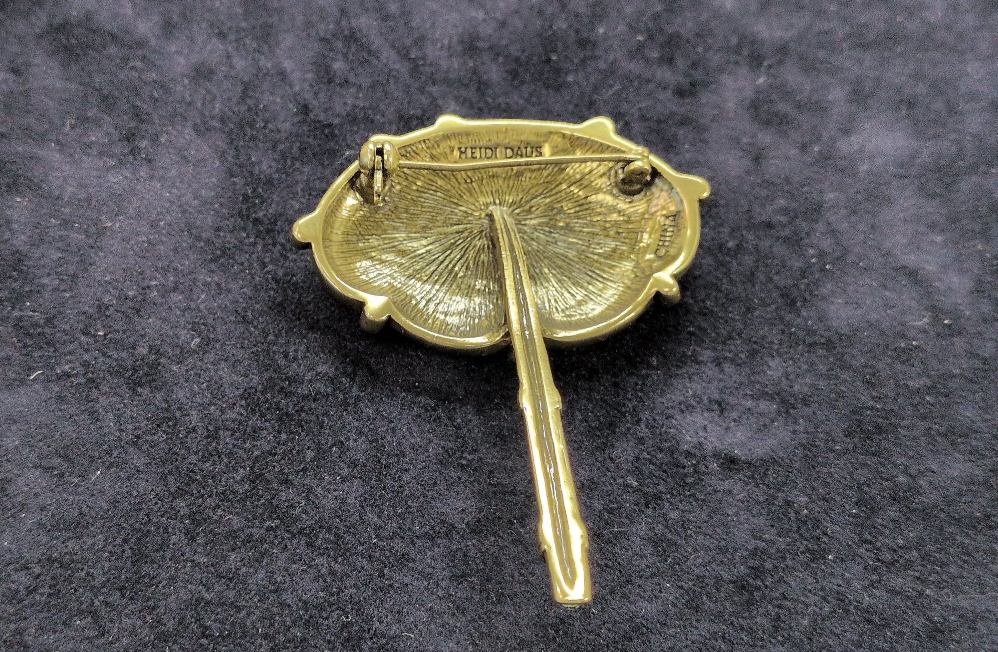 Signed Heidi Daus Colorful Umbrella Brooch