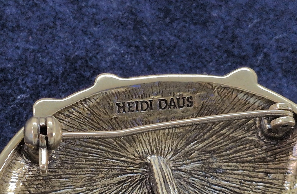 Signed Heidi Daus Colorful Umbrella Brooch