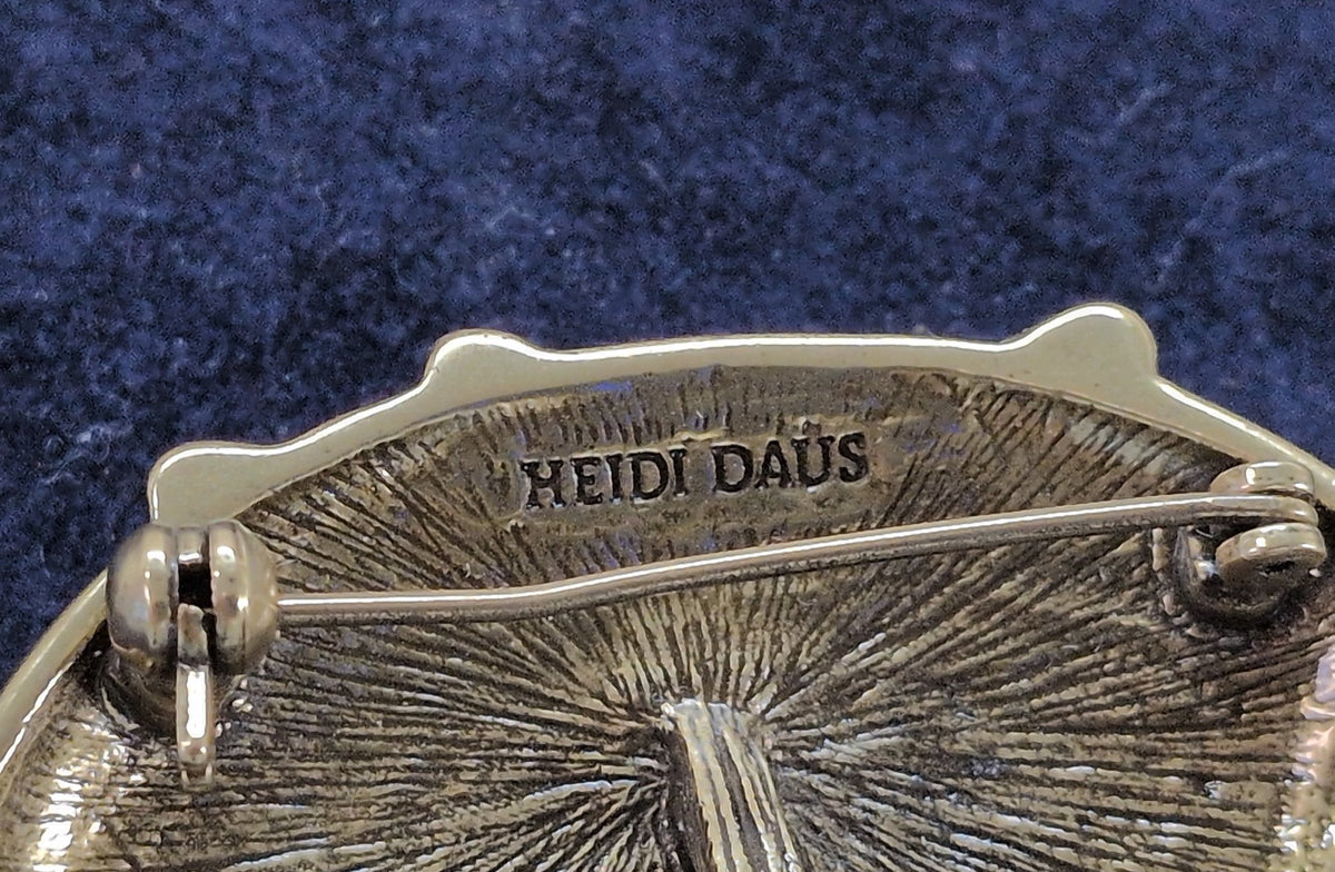 Signed Heidi Daus Colorful Umbrella Brooch