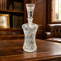 Cut Crystal Pinwheel Star Decanter with Stopper 13 Inch
