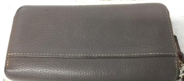 Dooney & Bourke Pebbled Leather Double Zip-Around Wallet Clutch in Elephant Gray