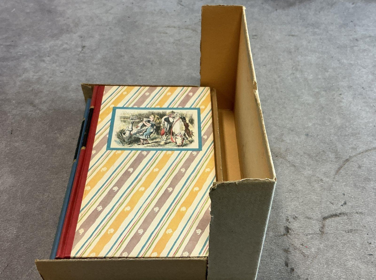 Alice's Adventures in Wonderland and Through the Looking-Glass 1946 Random House two-book set with striped slipcase, view 9
