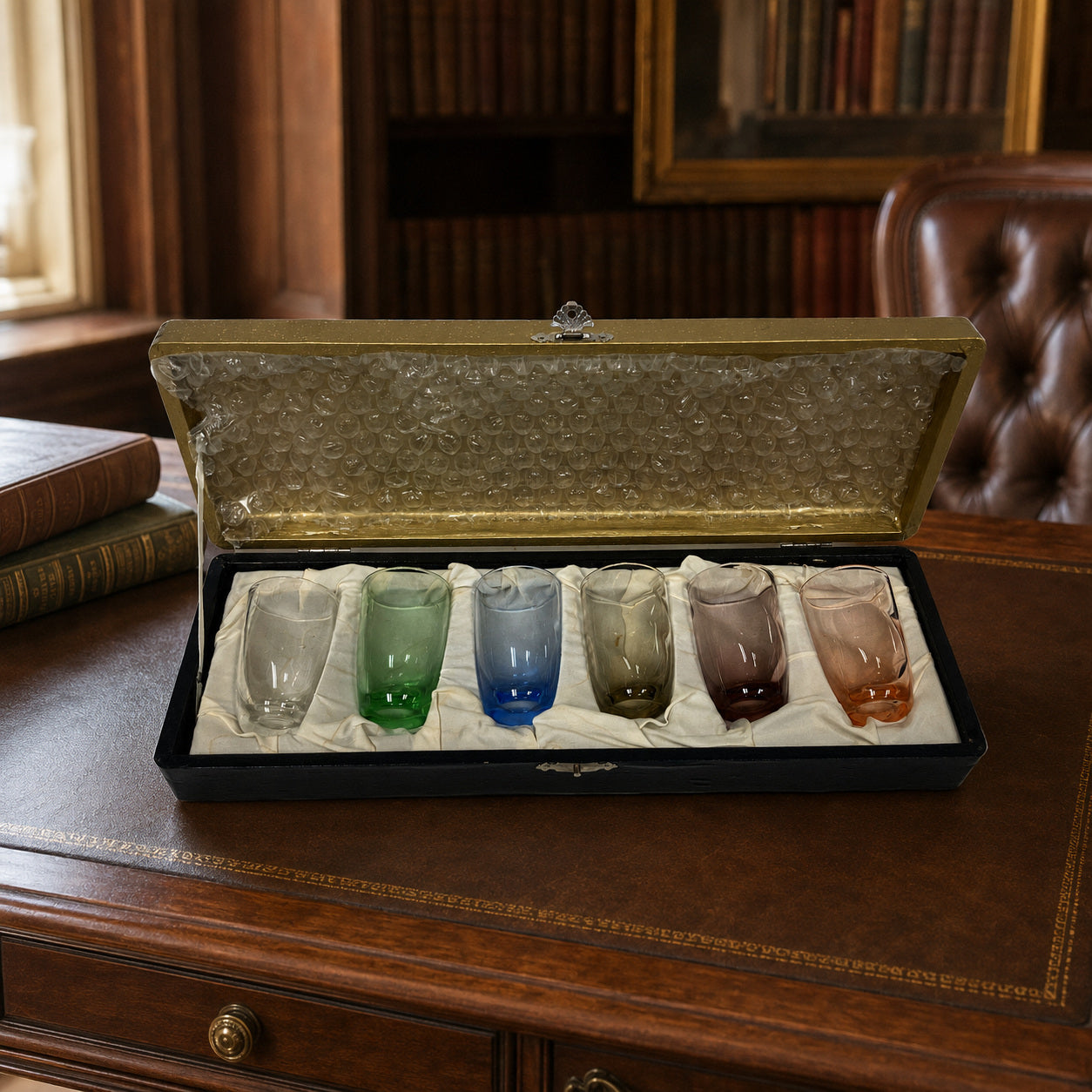 Japan Art 321/1 Multicolor Cordial Shot Glass Set Boxed