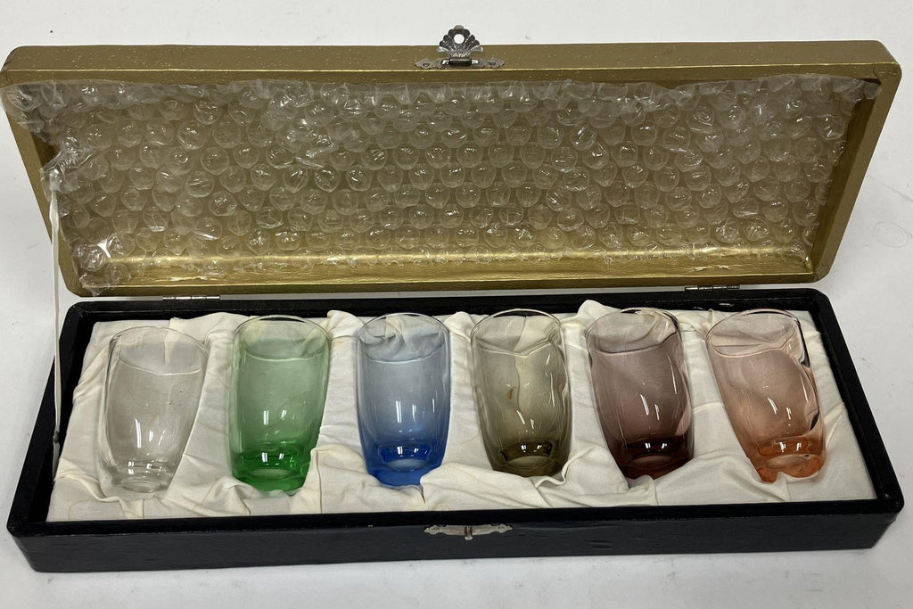 Japan Art 321/1 Multicolor Cordial Shot Glass Set Boxed