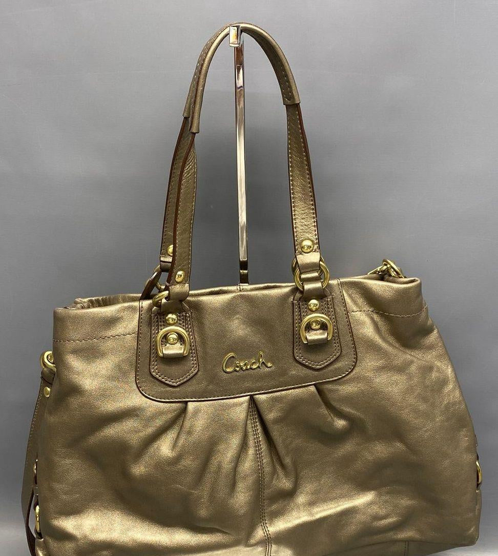 Coach Ashley Metallic Copper Shoulder Bag