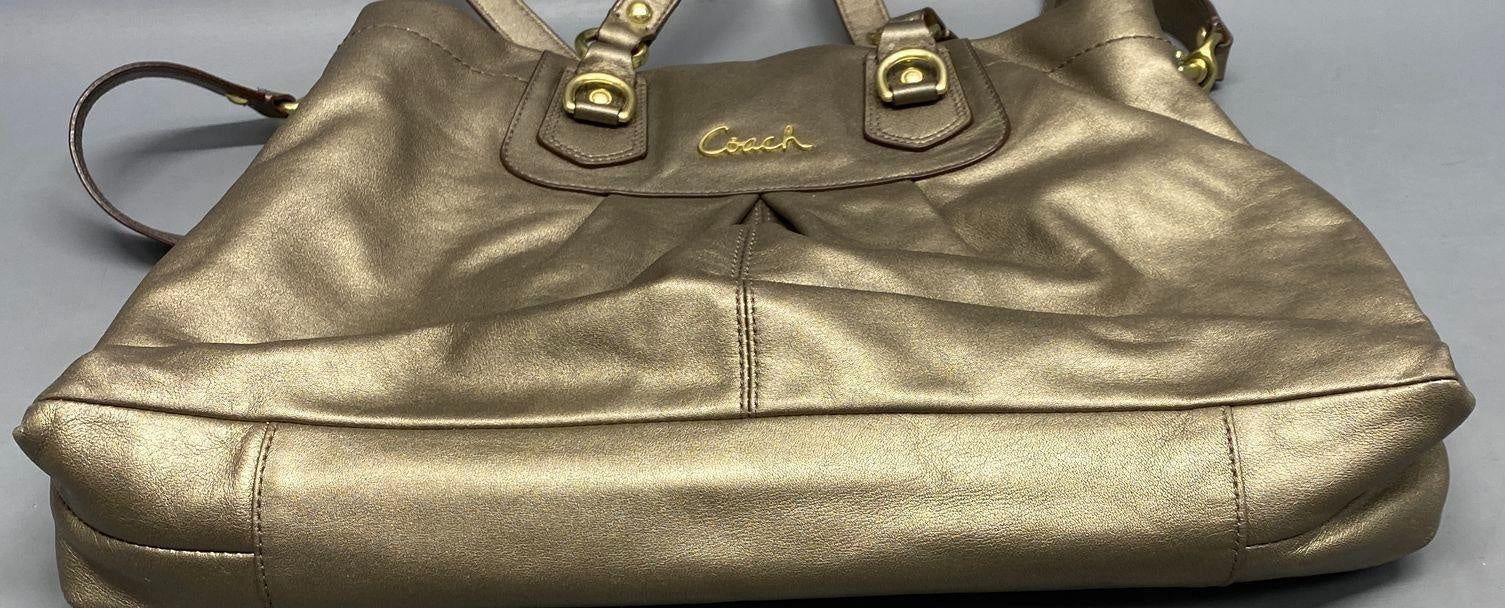 Coach Ashley Metallic Copper Shoulder Bag
