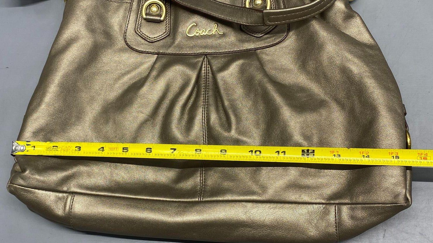 Coach Ashley Metallic Copper Shoulder Bag