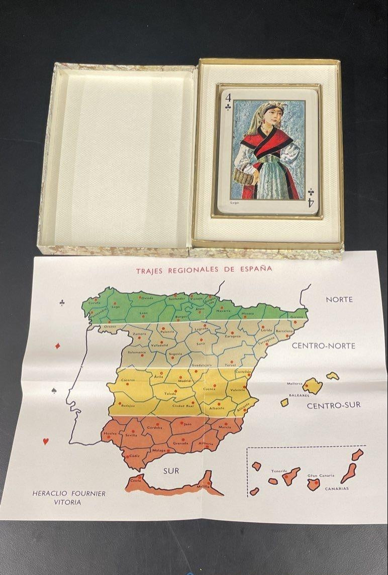 Vintage Regional Costumes of Spain Deck of Playing Cards